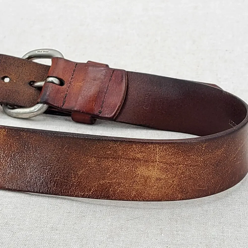 Fossil Distressed Brown Full Grain Cowhide Belt - Men's 40/100 Brass MC308320040